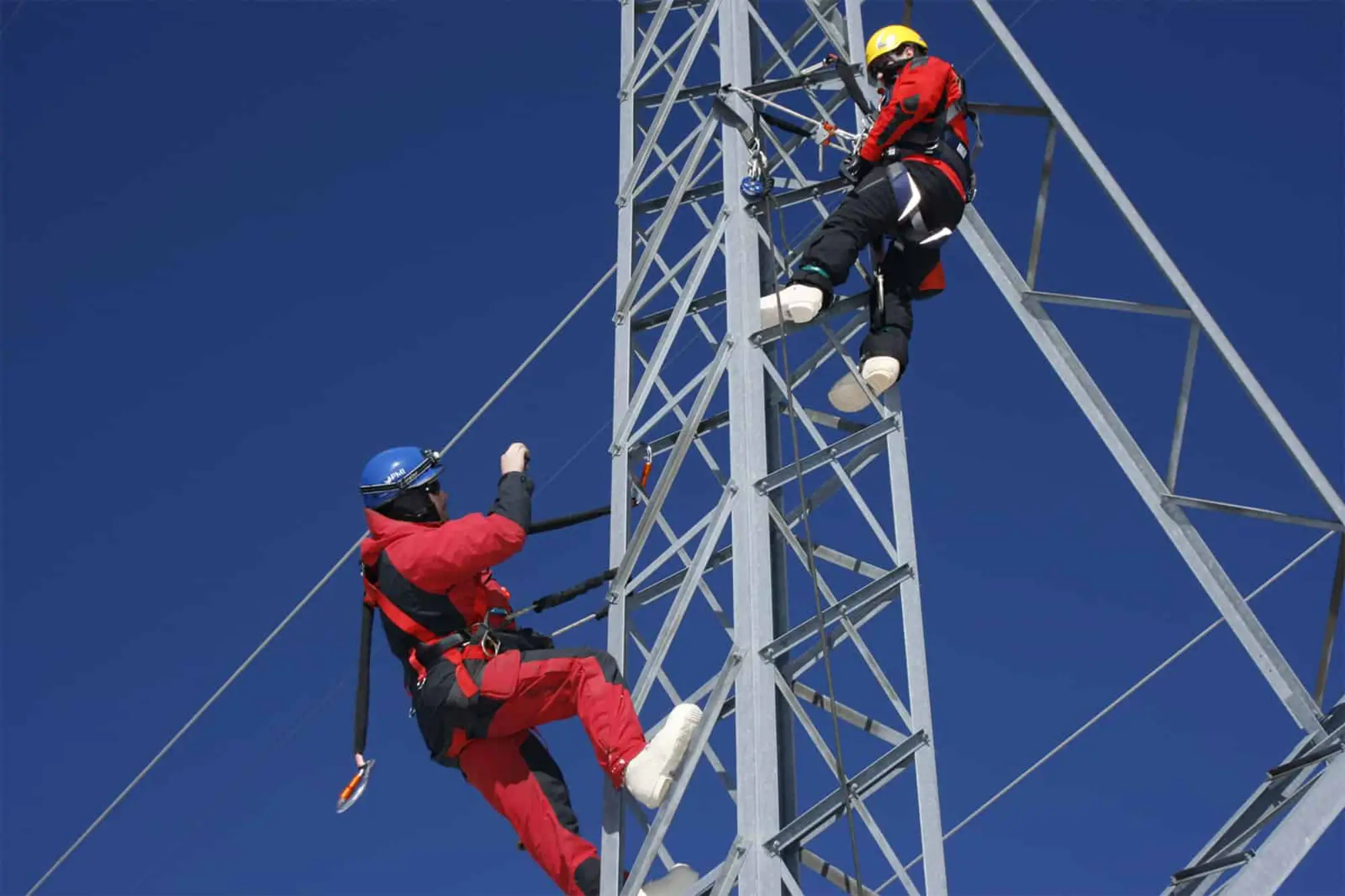 Voxline technician on a tower infrastructure project